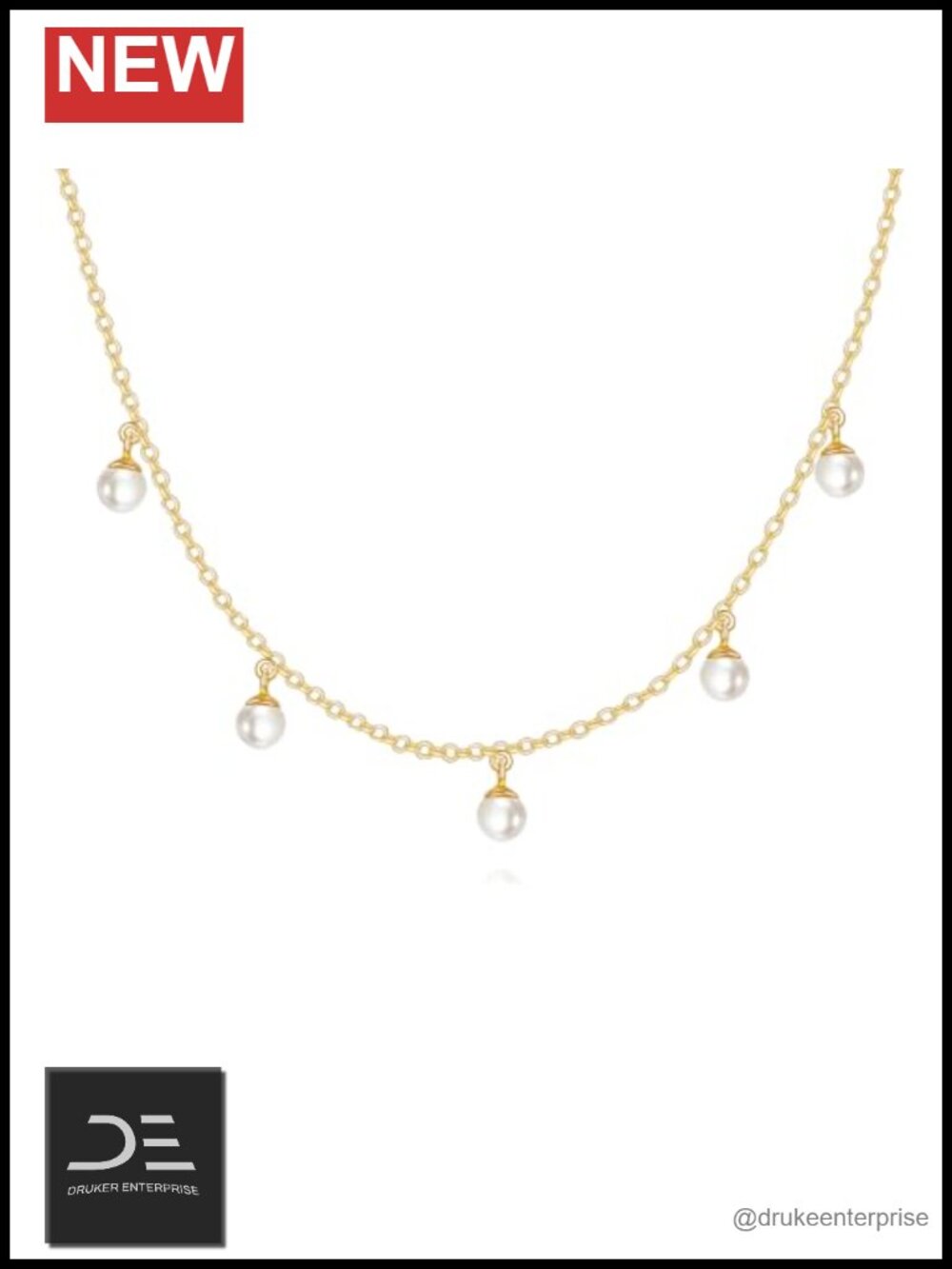 14k Gold Freshwater Pearl Pendant Necklace 16+2 Inch Adjustable Chain